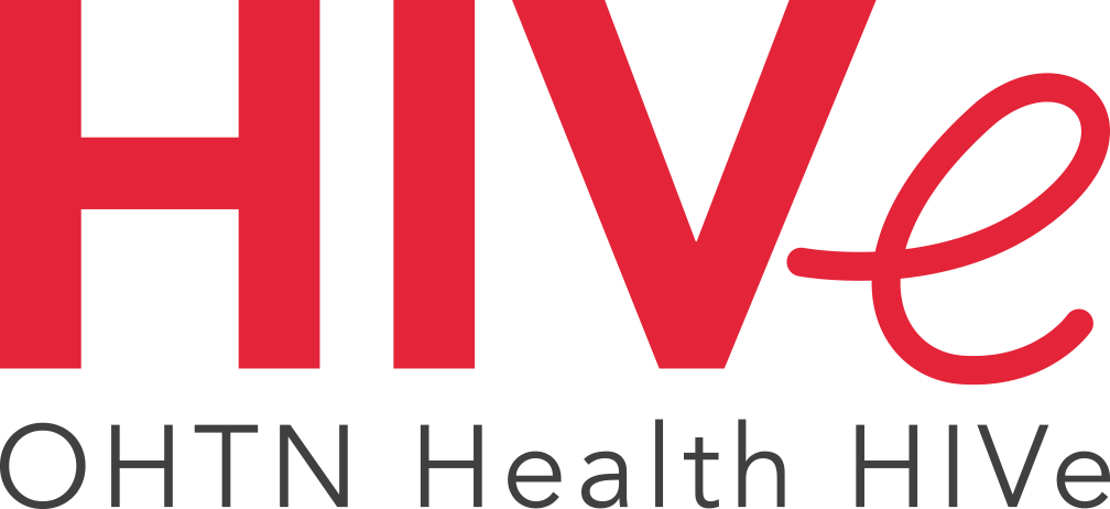 The OHTN Health HIVe logo shows the word HIV bolded in the word hive